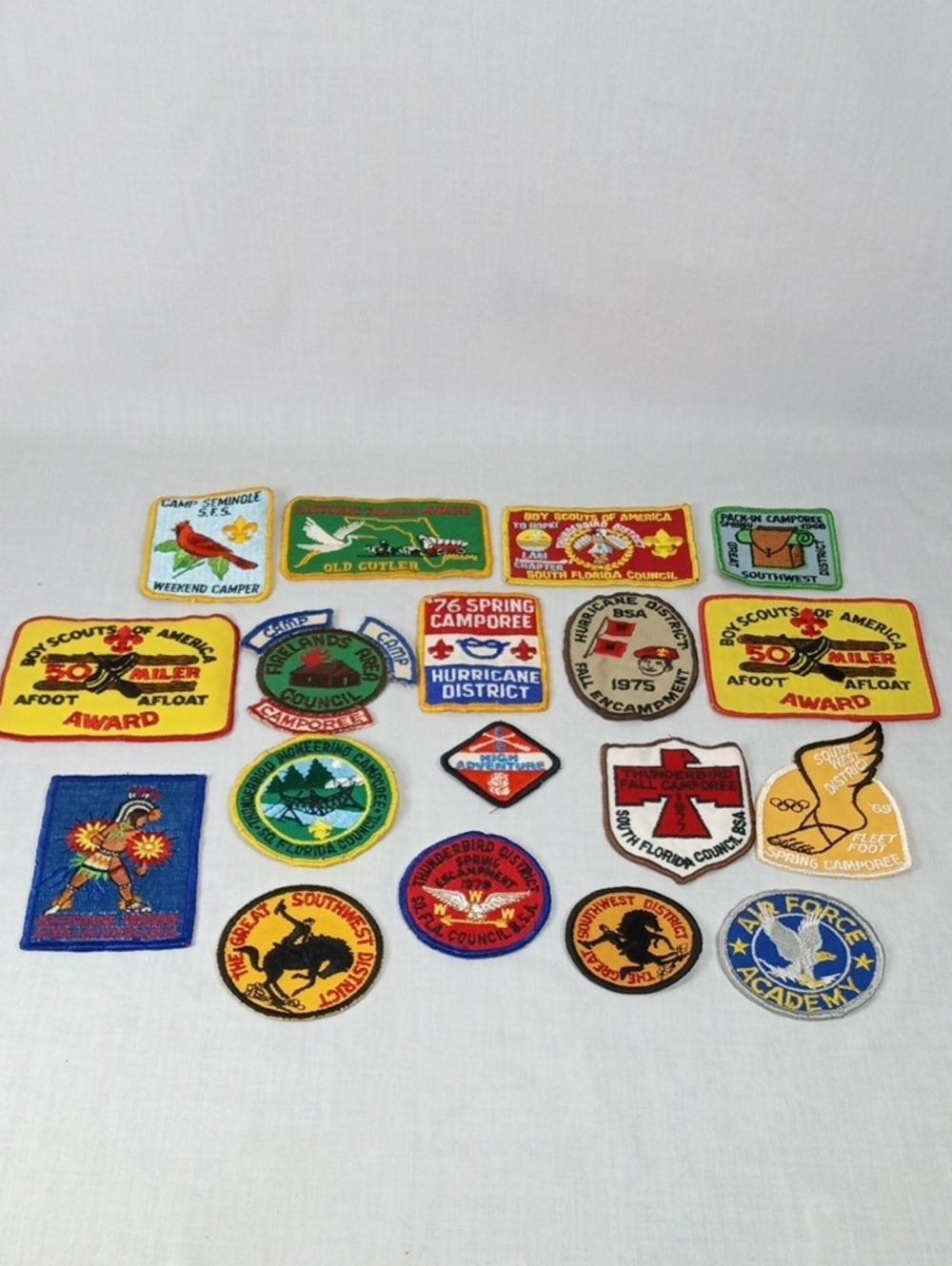 Vintage Boy Scouts Patch Merit & Camp Patches Mix New Used Lot